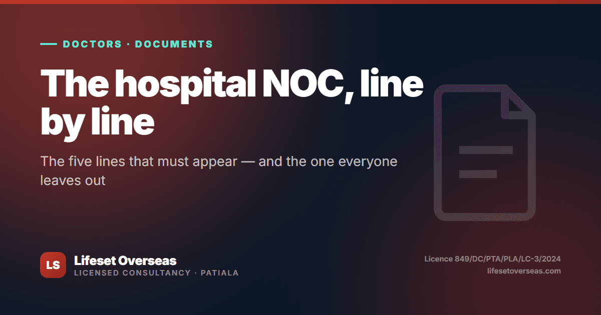 NOC Format for a Doctor's Visa: What Your Hospital's Letter Must Contain