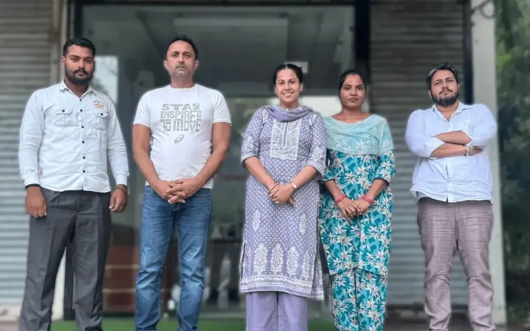 The Lifeset Overseas team outside our office on Nabha Road, Patiala