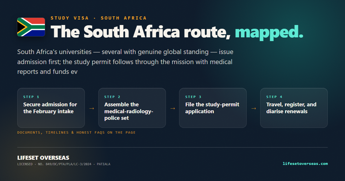 South Africa study visa route — the main steps at a glance